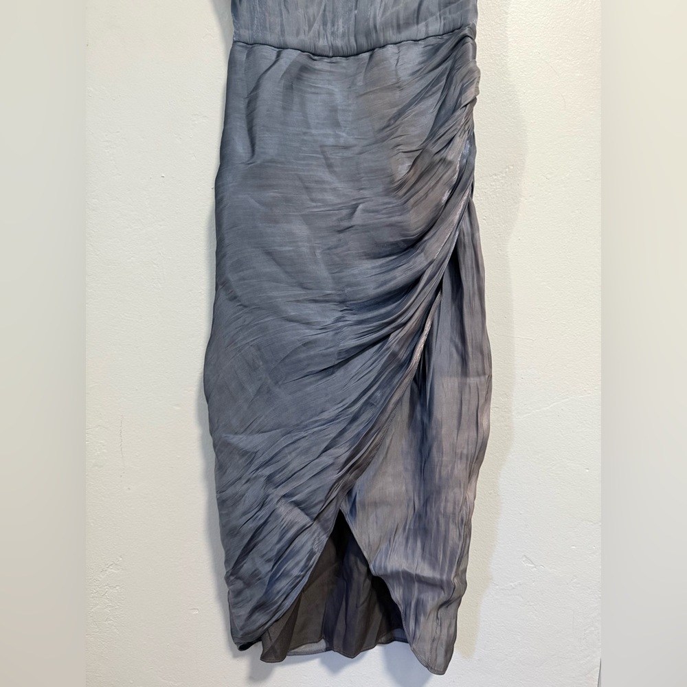 Lovers + Friends Nolita Midi Gray Slinky Bodycon Dress Size XS - Picture 3 of 8